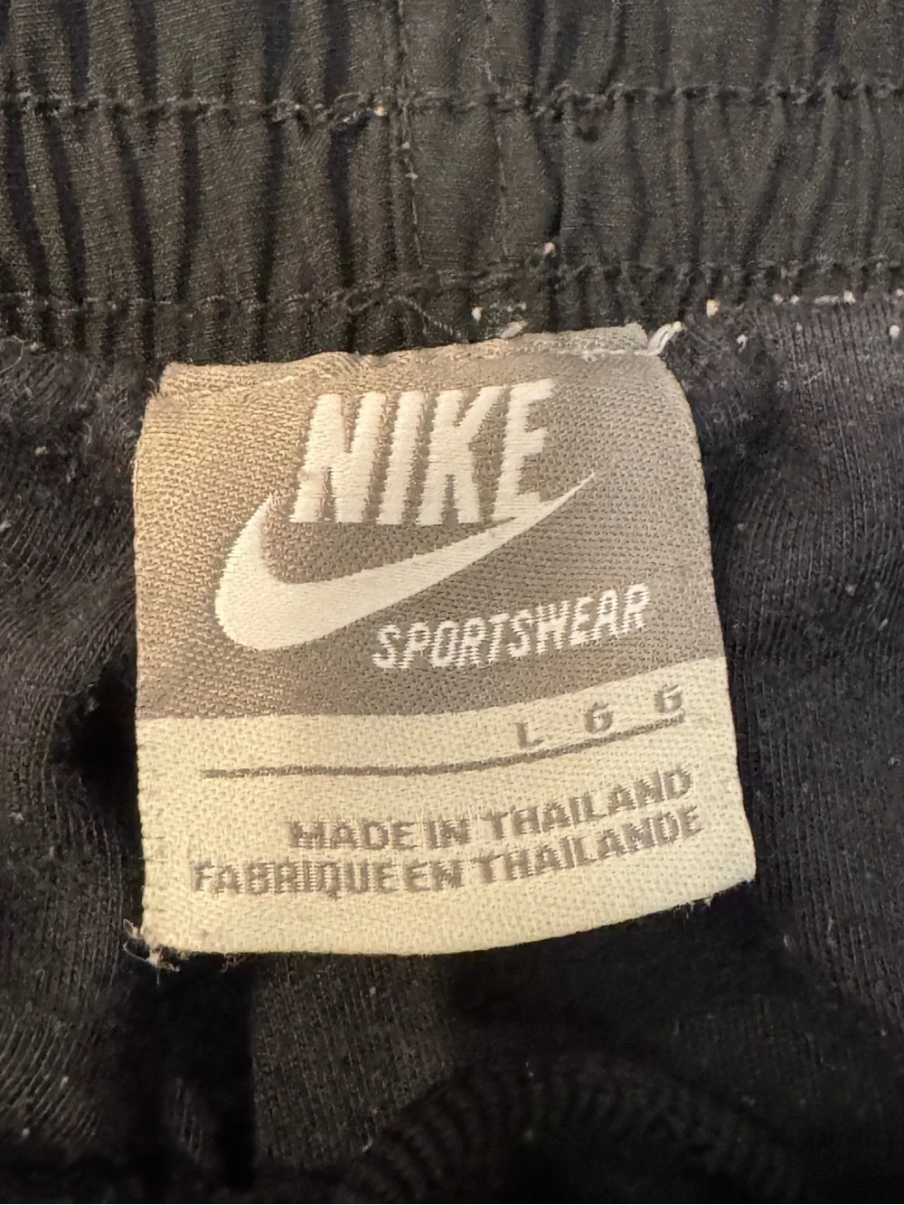 Nike Y2K Men’s Black Track Lined Baggy Athletic Pants Zipper Side Large